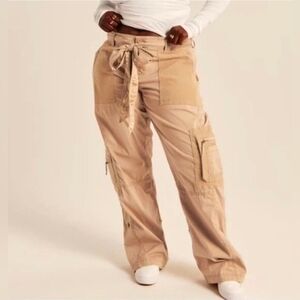 Abercrombie & Fitch Y2K Utility Cord Pant XS Flap Pocket Roll Up Cargo Adj Waist